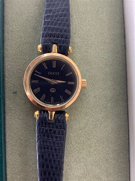 14k gold gucci watch|vintage gold gucci watch ladies.